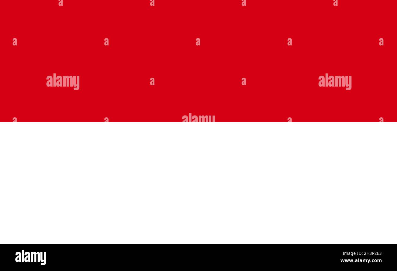 Drapeau national de Monaco en proportions exactes - Vector Banque D'Images