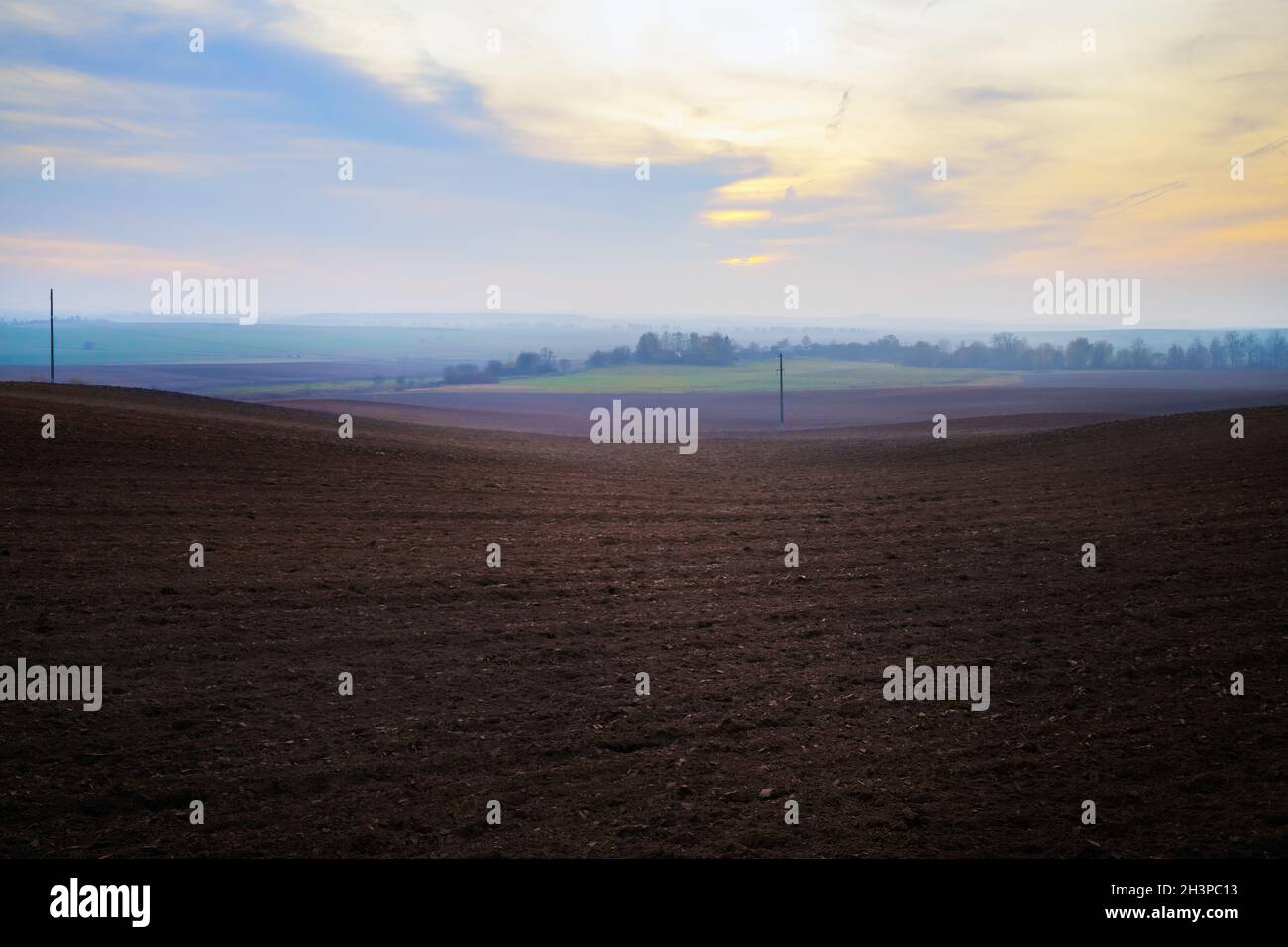 Paysage rural agricole Banque D'Images