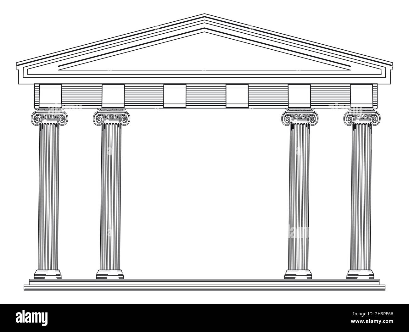 Colonnes architecturales, classiques grecs et romains Banque D'Images