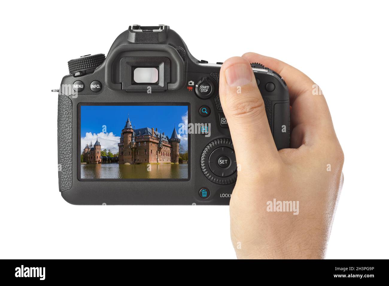 Appareil photo et château de Haar près d'Utrecht - pays-Bas (ma photo) Banque D'Images