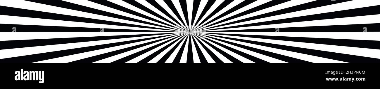 Rayons noirs et blancs abstraits du soleil - vecteur Banque D'Images