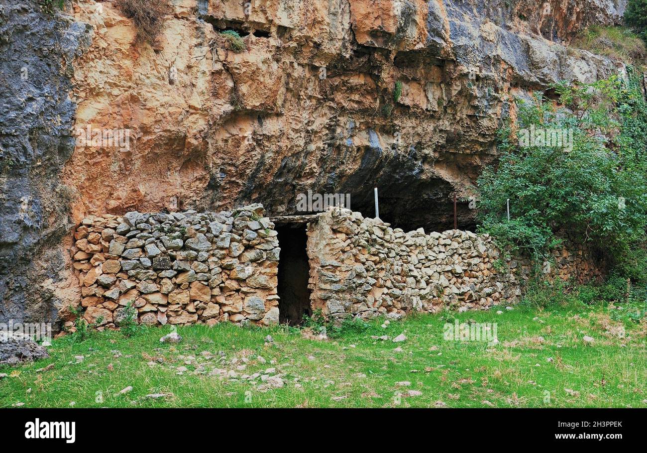 Barranco de la Hoz à Jaraba, dans la région de Calatayud à Aragon, Espagne Banque D'Images