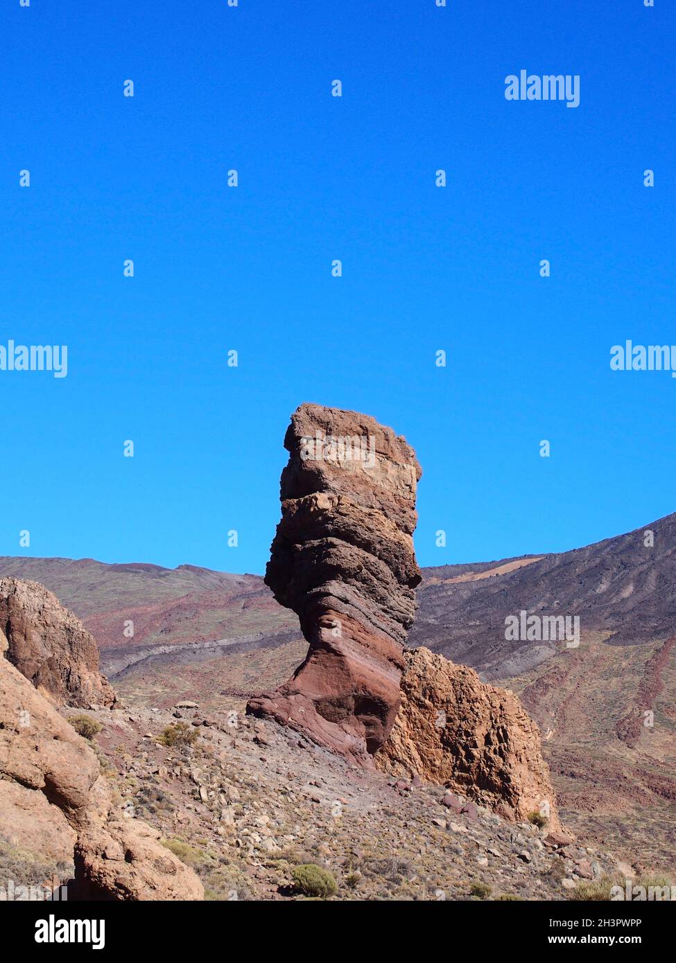Volcan et formation de rochers dans le parc national de teide à ténérife Banque D'Images