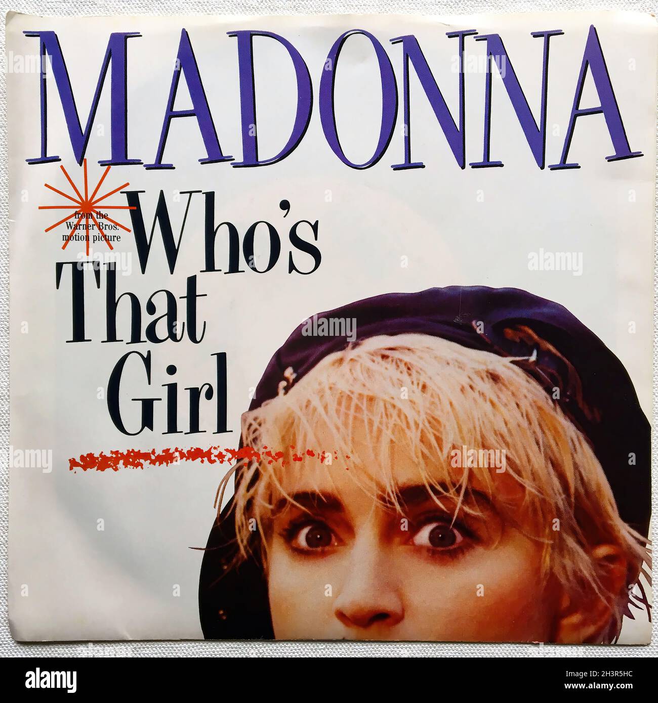 Madonna - Who's that Girl (années 1980 7 pouces Vinyl Single) - Original Vinyl Record Banque D'Images
