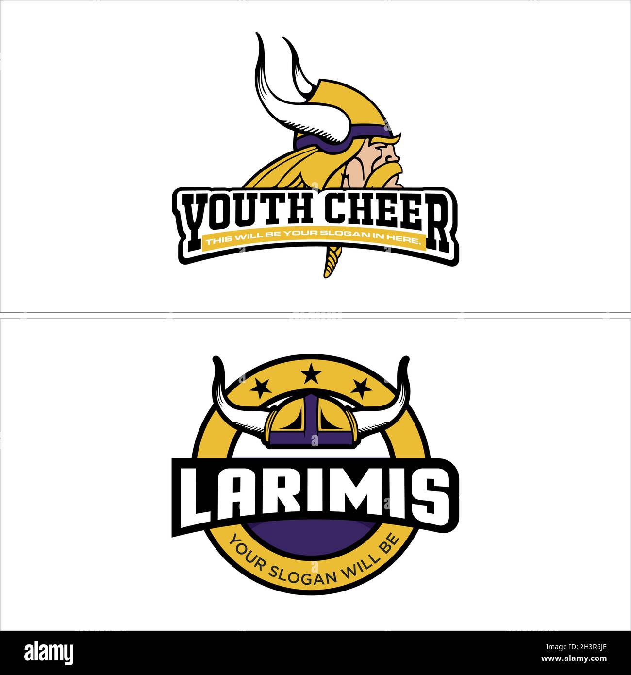 Ensemble de logos sport Minnesota Vikings Illustration de Vecteur