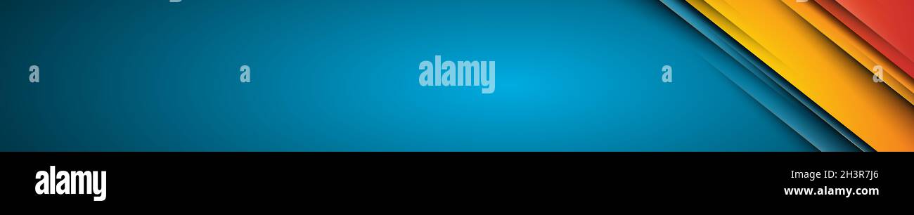 Arrière-plan bleu abstrait avec accents jaunes - vecteur Banque D'Images