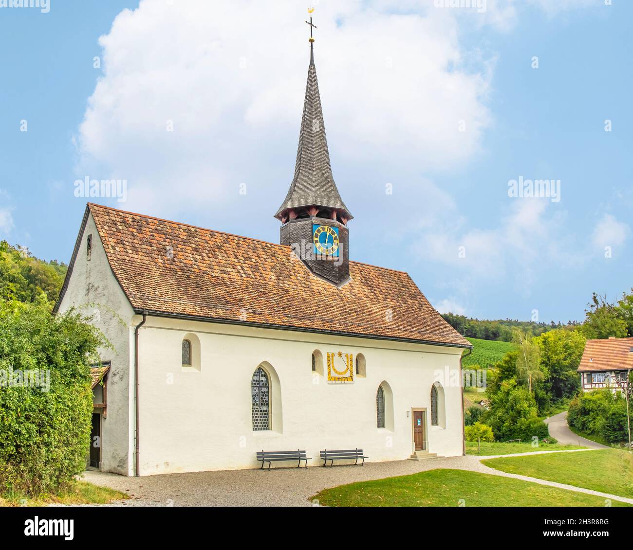 Chapelle Gallus Oberstamheim, Canton de Zurich, Suisse Banque D'Images