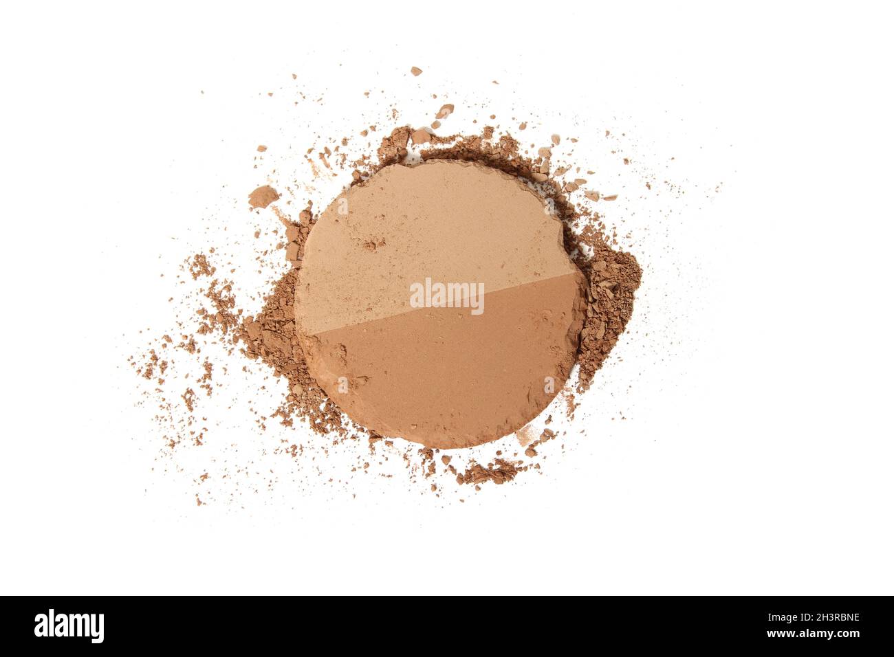 Poudre bronzante ou Contour sur blanc Banque D'Images