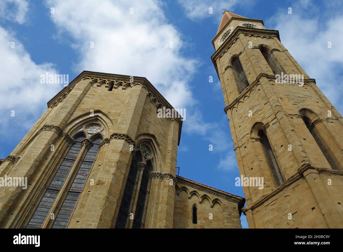 Église de Santa Maria della Pieve à Arezzo Banque D'Images