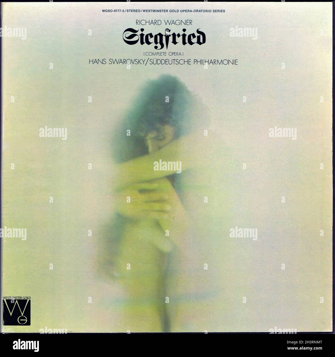 Wagner Siegfried - Swarovsky Westminster Gold - musique classique Vintage Vinyl Record Banque D'Images