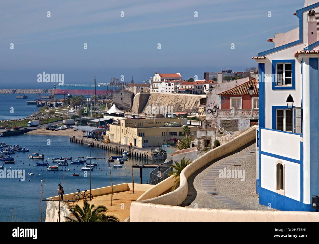 Panorama et port de Sines, Alentejo - Portugal Banque D'Images