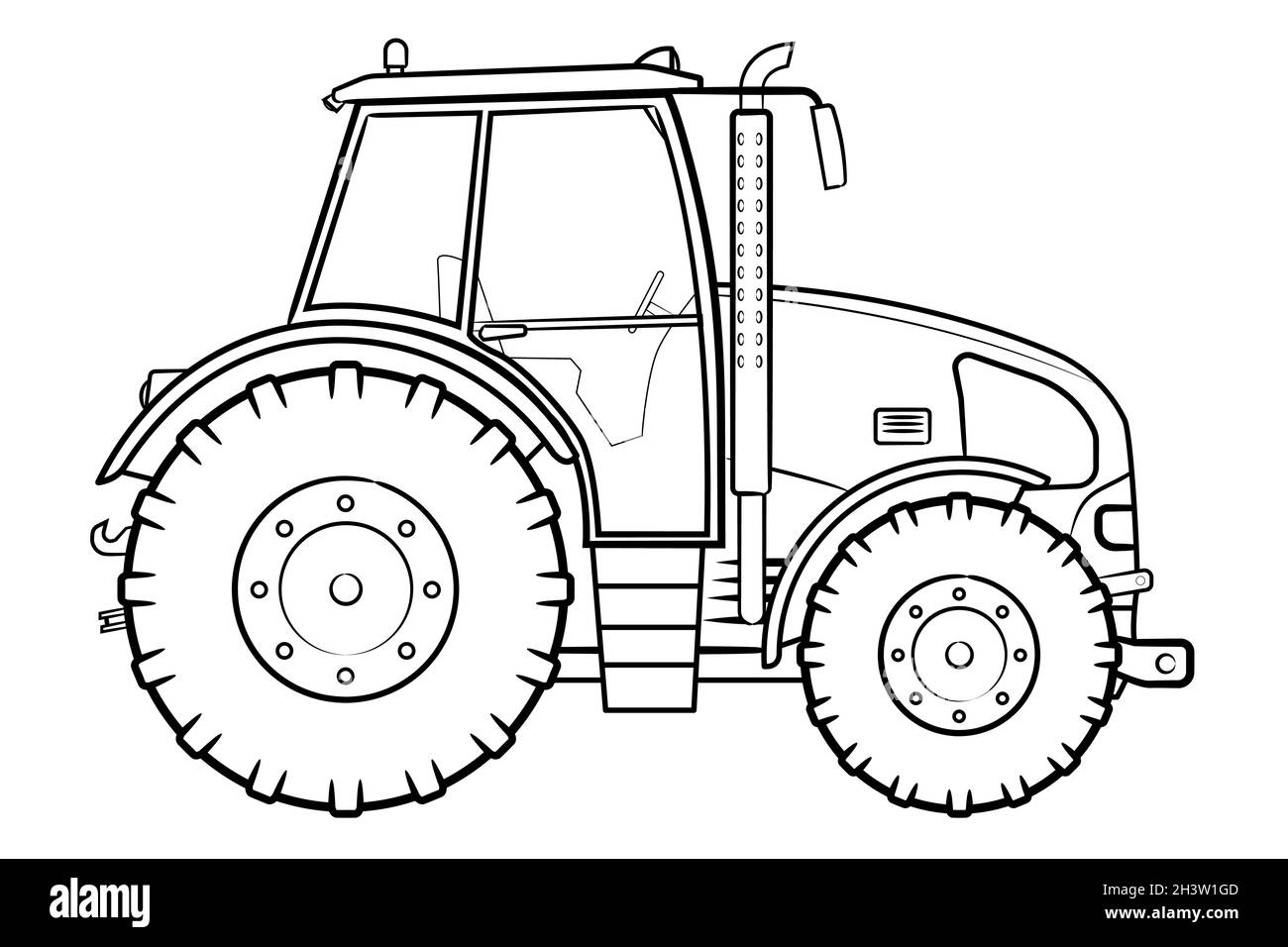Tracteur agricole - illustration vectorielle d'un véhicule. Illustration de Vecteur