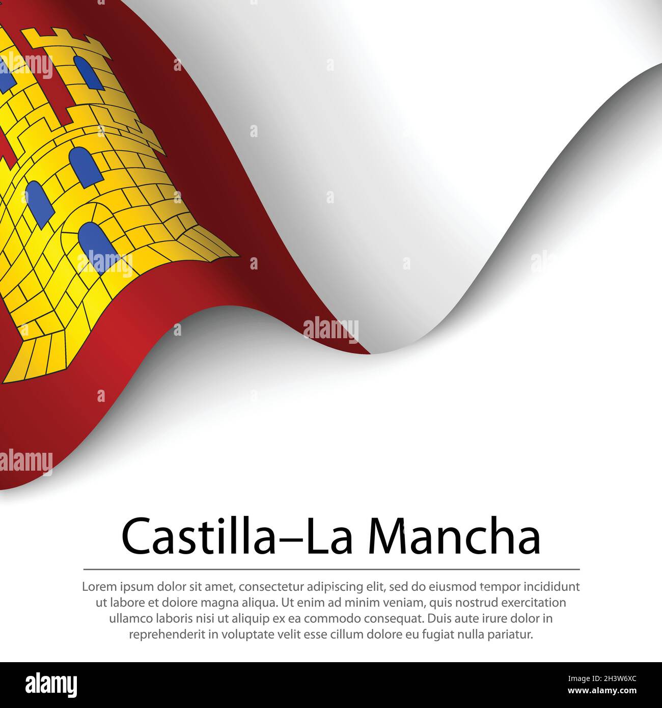 Drapeau castilla la mancha Banque d