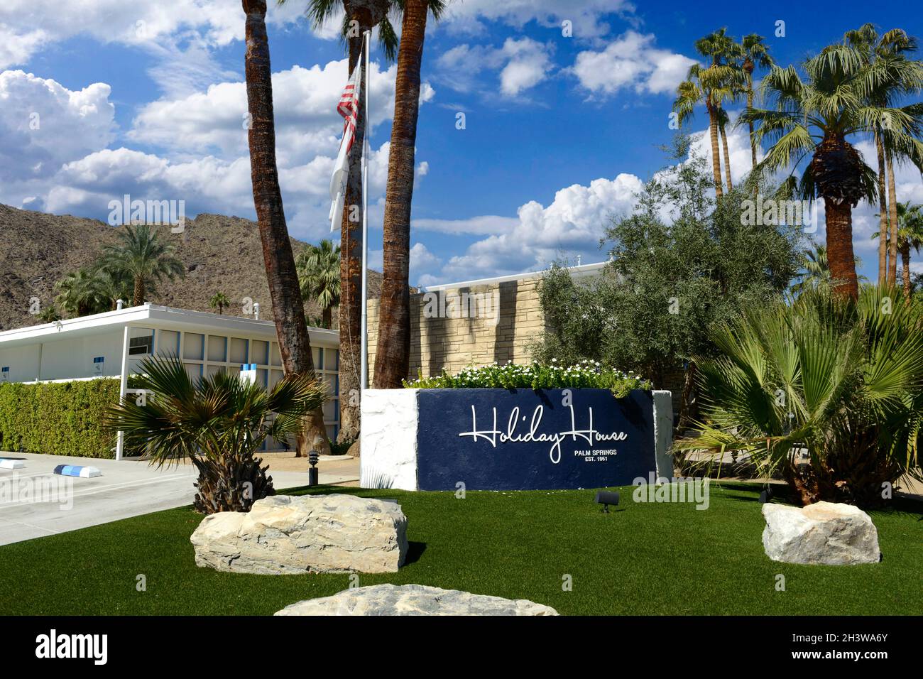 Holiday House Hotel dans le centre-ville de Palm Springs CA Banque D'Images