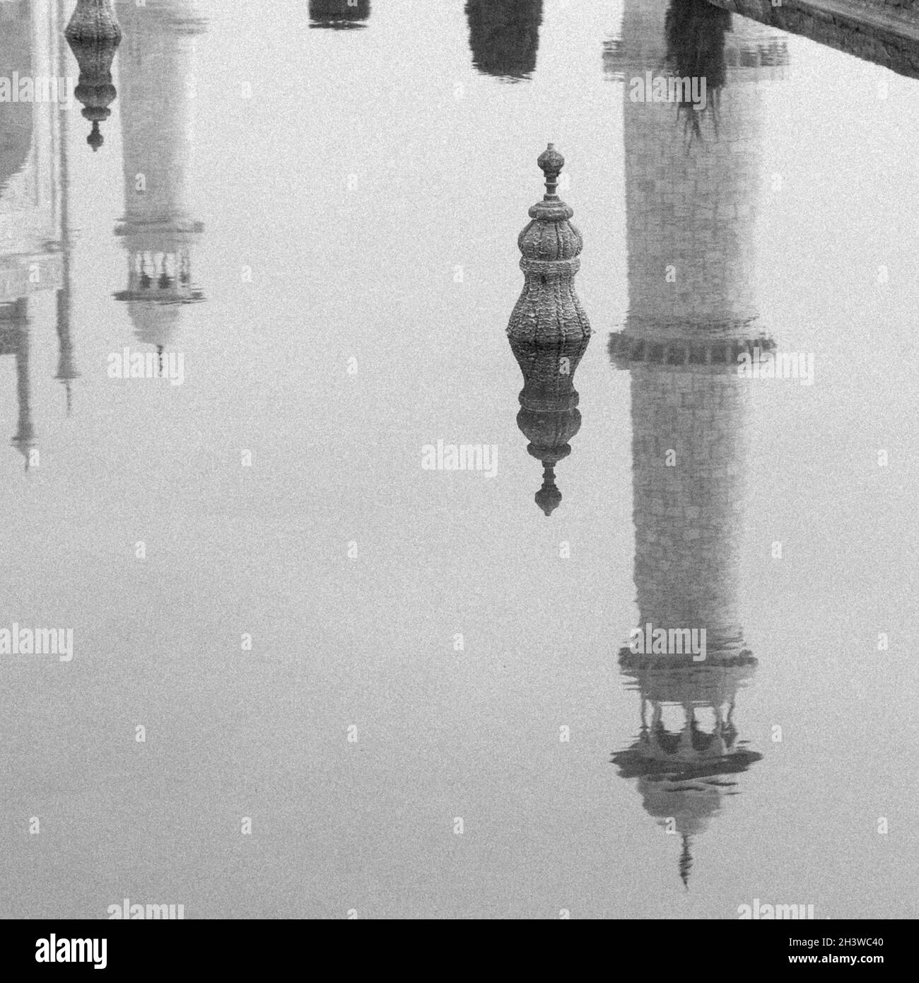 Minaret du Taj Mahal Banque D'Images