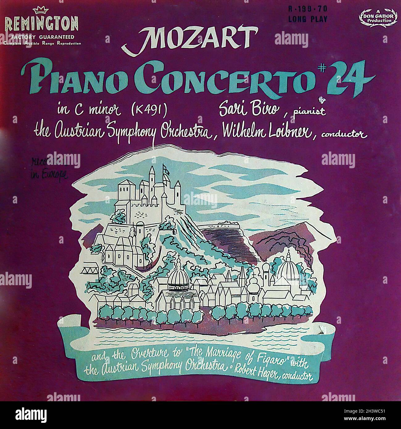 Mozart Piano Concerto 24 - Remington LP - musique classique Vintage Vinyl  Record Photo Stock - Alamy