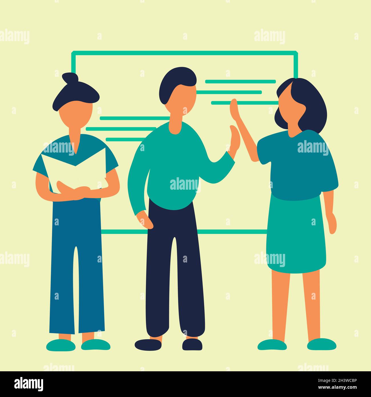 Présentation commerciale des performances financières à l'équipe - Vector Banque D'Images