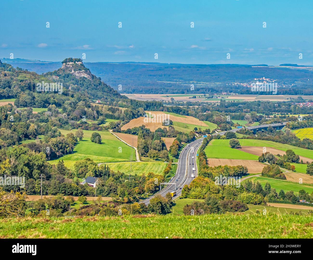 HohenkrÃ¤Hen Ruin, Baden-Württemberg Banque D'Images