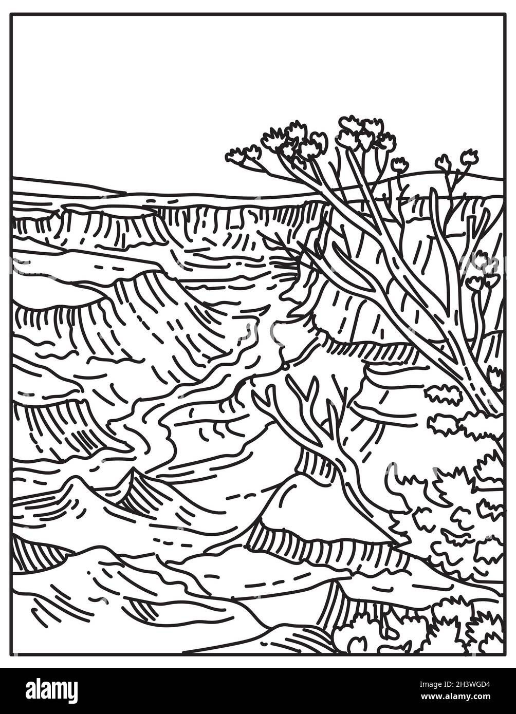 Parc national du Grand Canyon avec des groupes de Red Rock superposés révélant des millions d'années d'histoire géologique dans Arizona United St Banque D'Images