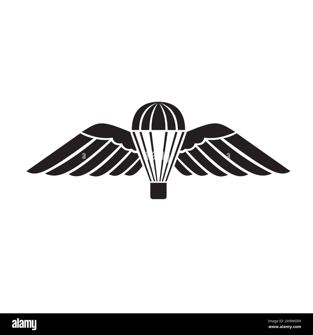 Parachute avec escadres ou insigne de parachutiste utilisé par le