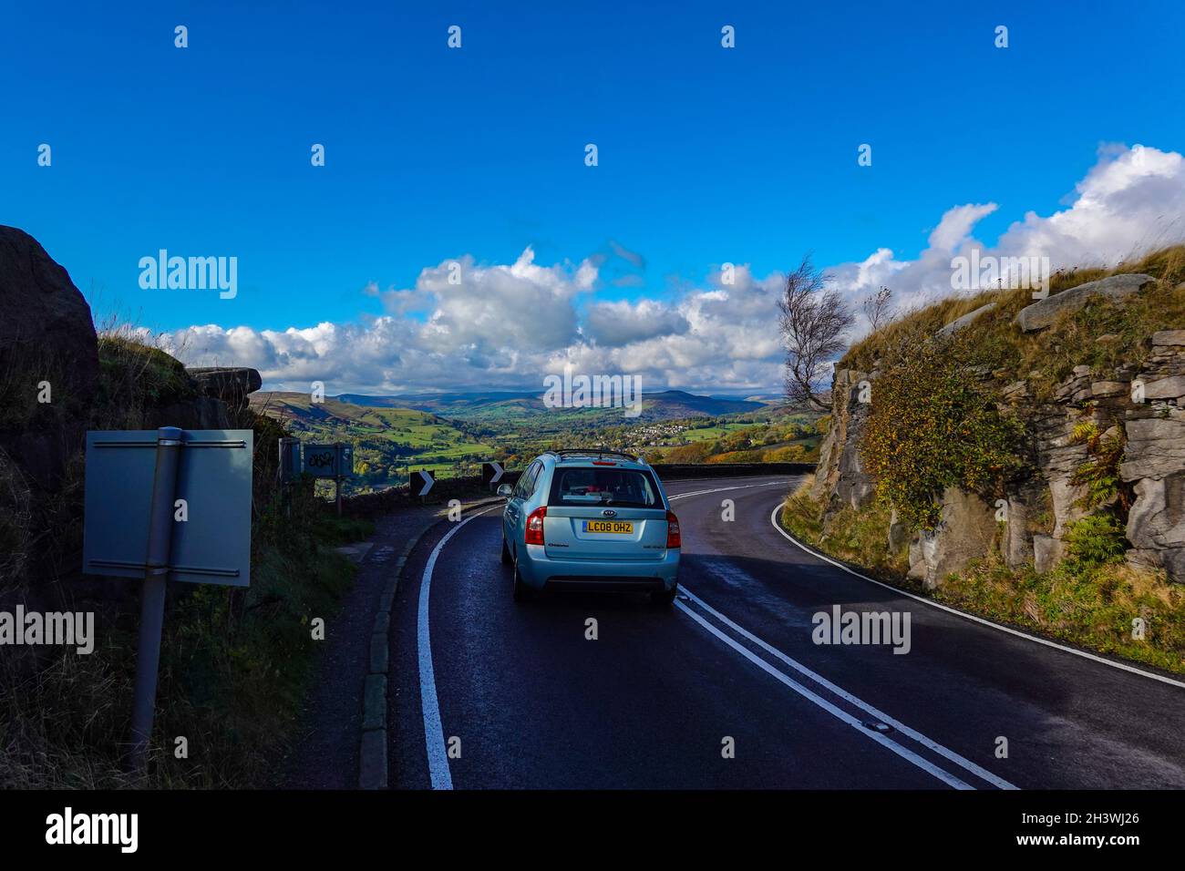 The surprise View and Hope Valley, Hathersage, Peak District National Park, Derbyshire Banque D'Images