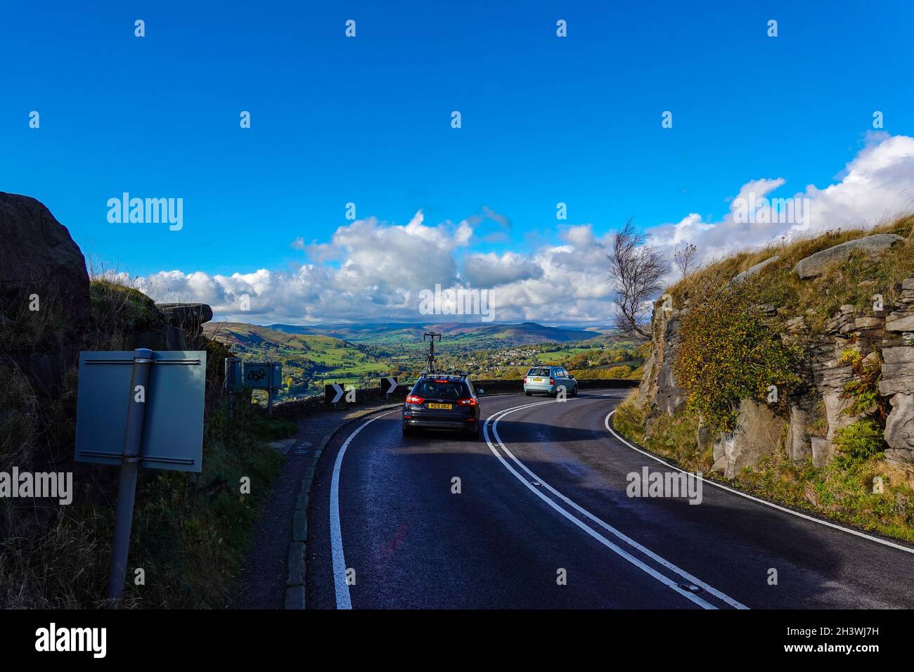 The surprise View and Hope Valley, Hathersage, Peak District National Park, Derbyshire Banque D'Images