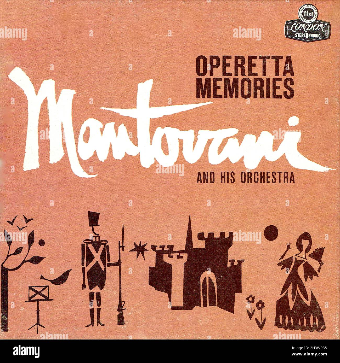 Mémoires d'opérette - Mantovani Londres R2R 1 - Classique musique Vintage Vinyl Record Banque D'Images