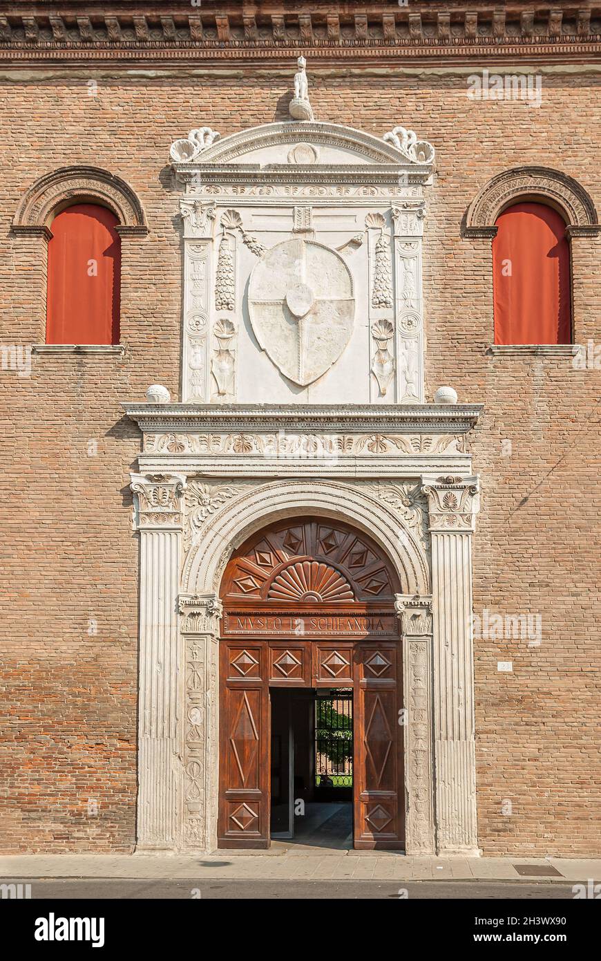Entrée au Museo di Schifanoia à Ferrara Banque D'Images