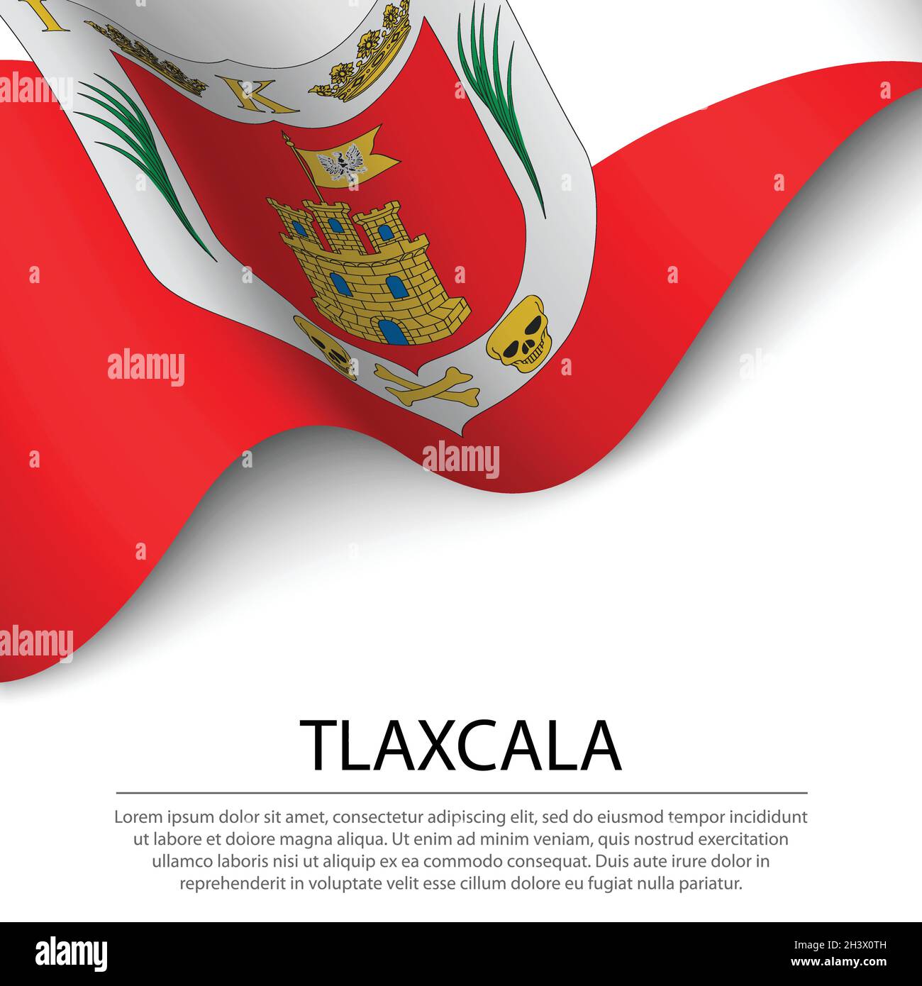 Drapeau de tlaxcala Banque d'images vectorielles Alamy