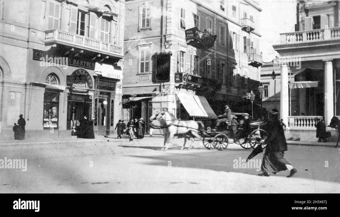 Scène de rue à Alexandrie, Egypte, 1909. Banque D'Images