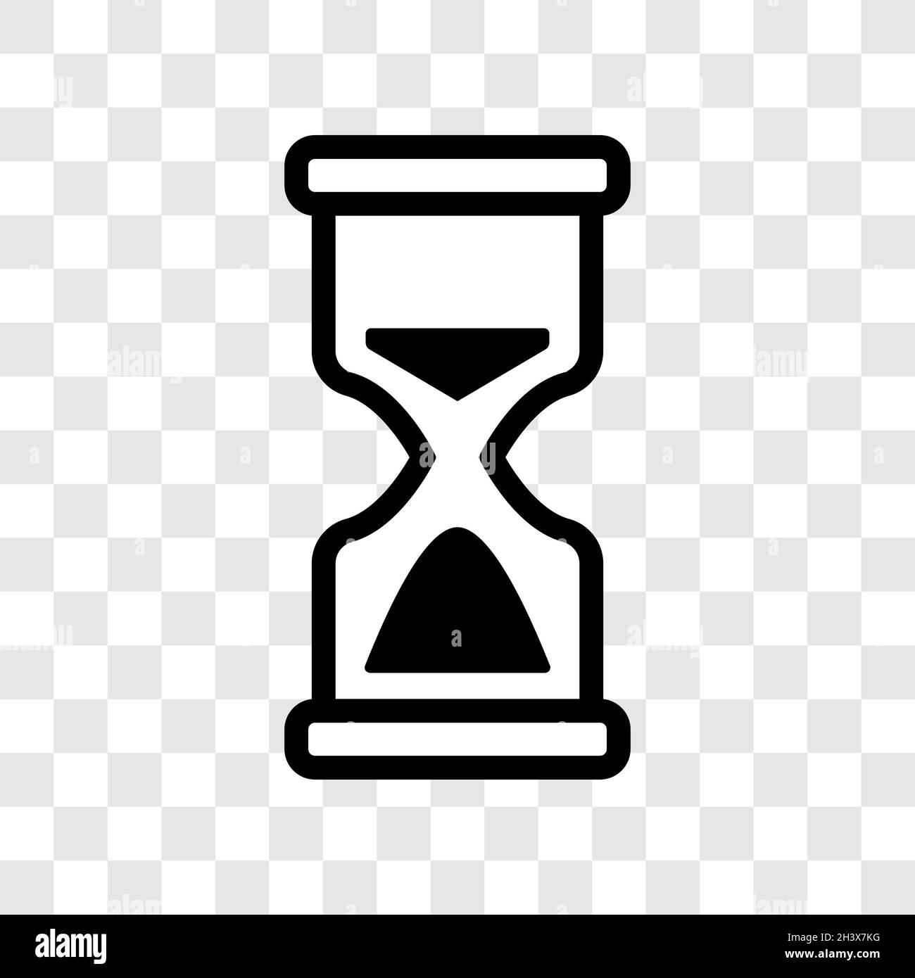 Icône de chronomètre de sable HourGlass.Chargement du symbole Web du pointeur ou de l'interface utilisateur de l'application.Illustration vectorielle isolée sur fond transparent. Illustration de Vecteur