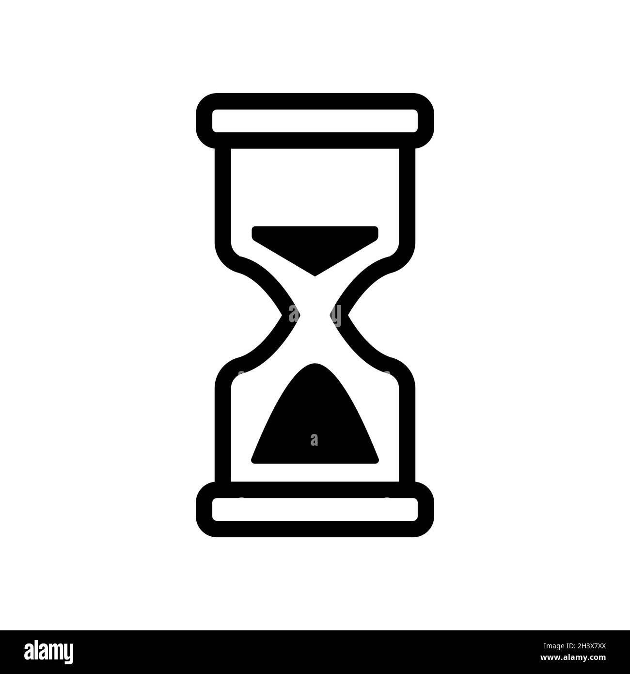 Icône de chronomètre de sable HourGlass.Chargement du symbole Web du pointeur ou de l'interface utilisateur de l'application.Illustration vectorielle isolée sur fond blanc. Illustration de Vecteur