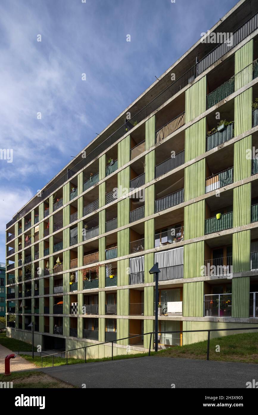 Immeuble résidentiel, 2010, rue Anne Torcapel, Genève, Suisse Banque D'Images