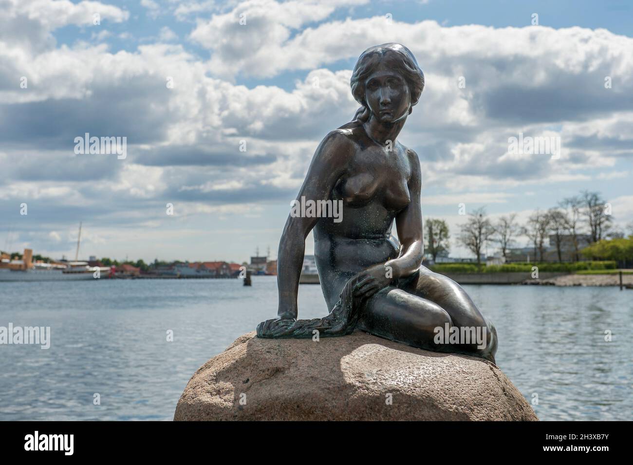 COPENHAGUE, DANEMARK - 15 FÉVRIER 2019 : la sculpture de la petite Sirène dans le port de Copenhague Banque D'Images