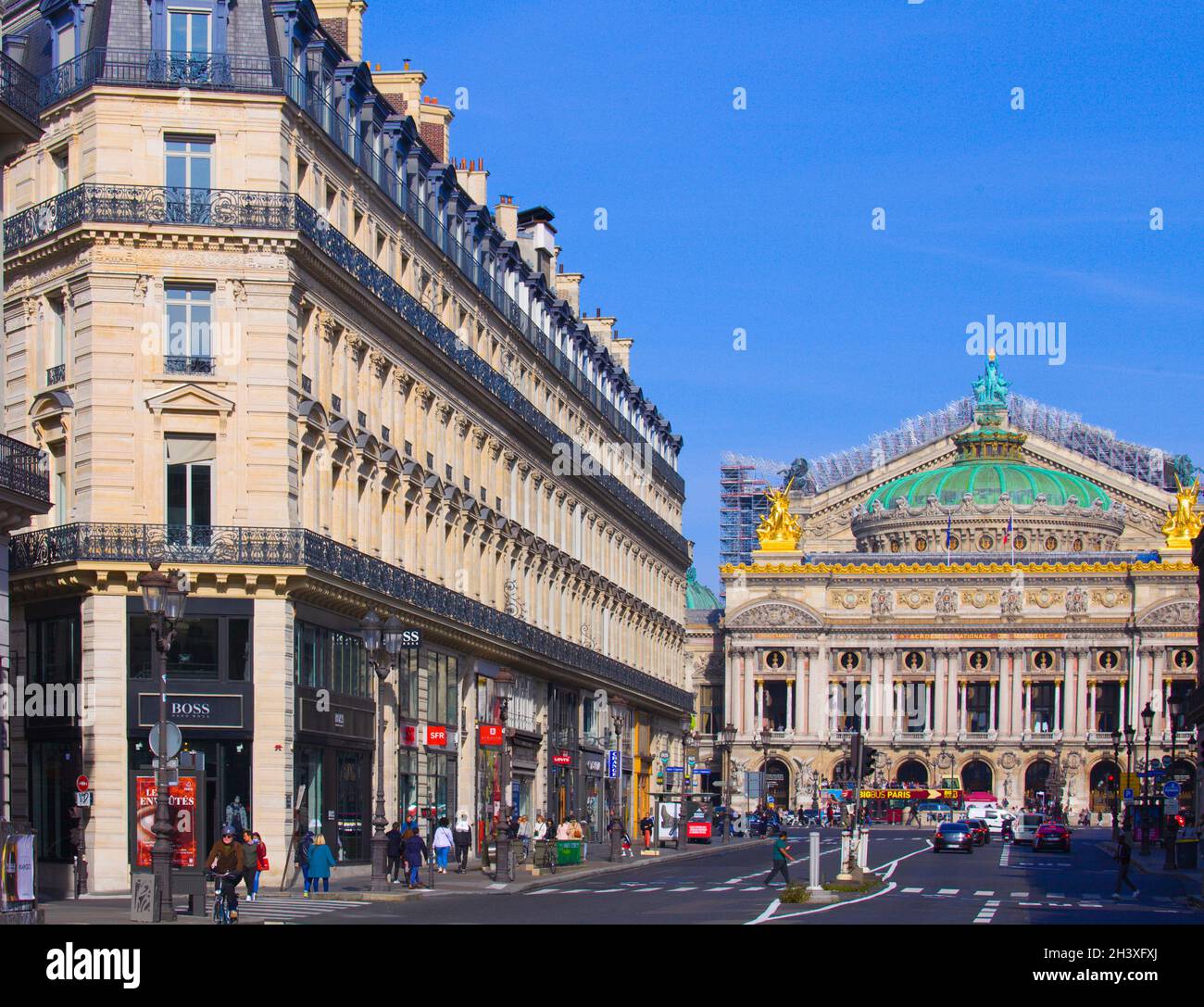 France, Paris, Opéra Garnier, Avenue de l'Opéra, Banque D'Images