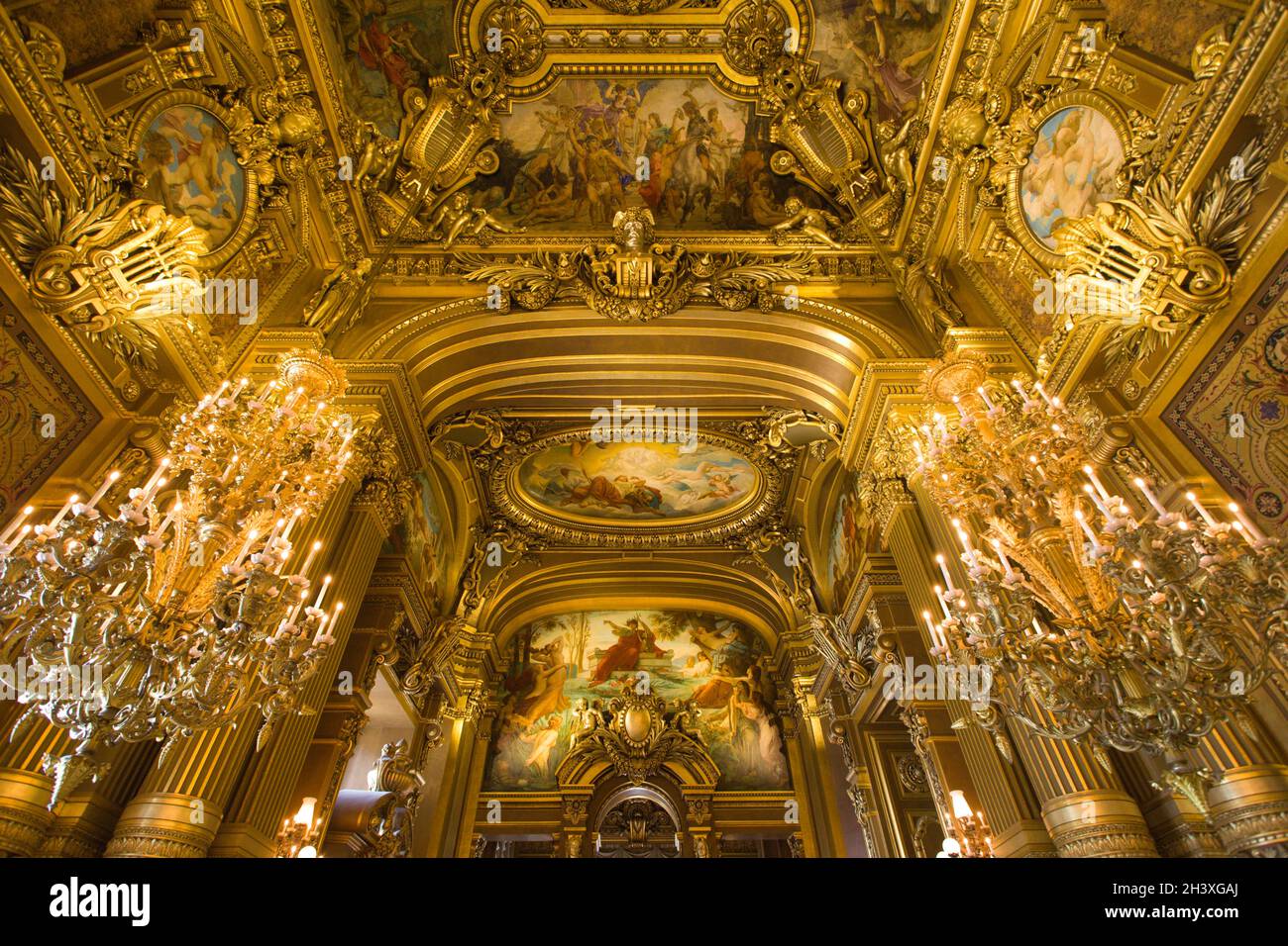 France, Paris, Opéra Garnier, intérieur, Grand foyer, Banque D'Images