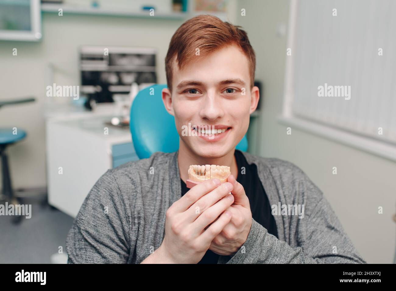 Dentisterie. Clinique dentaire. Médecin et patient. Santé des dents. Banque D'Images