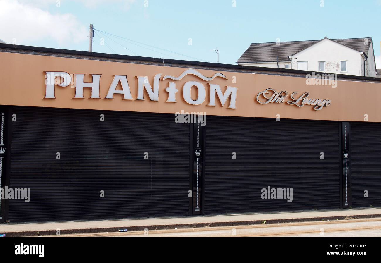 Panneau devant le salon et café Phantom Shisha à rochdale Greater manchester Banque D'Images