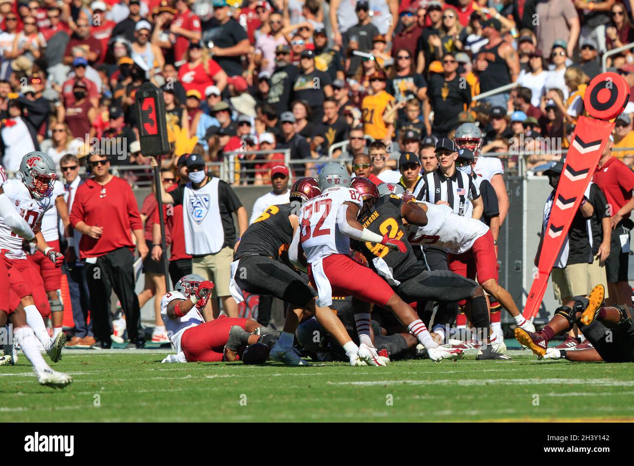 Washington State Cougars contre Arizona State Sun Devils Banque D'Images