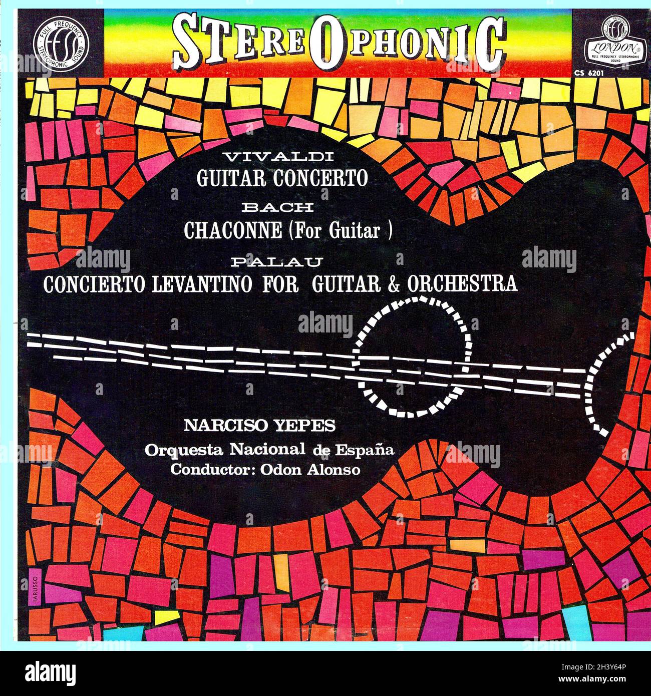 Concerto pour guitare Vivaldi - Bach Chaconne - Palau Concierto Lavantino -  Yepes Alons Londres Blueback 1 - musique classique Vintage Vinyl Record  Photo Stock - Alamy
