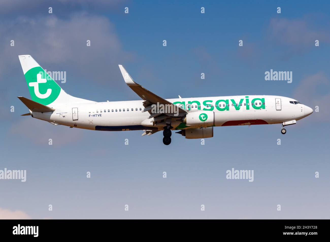 Transavia France Boeing 737-800 Aircraft aéroport d'Athènes en Grèce Banque D'Images