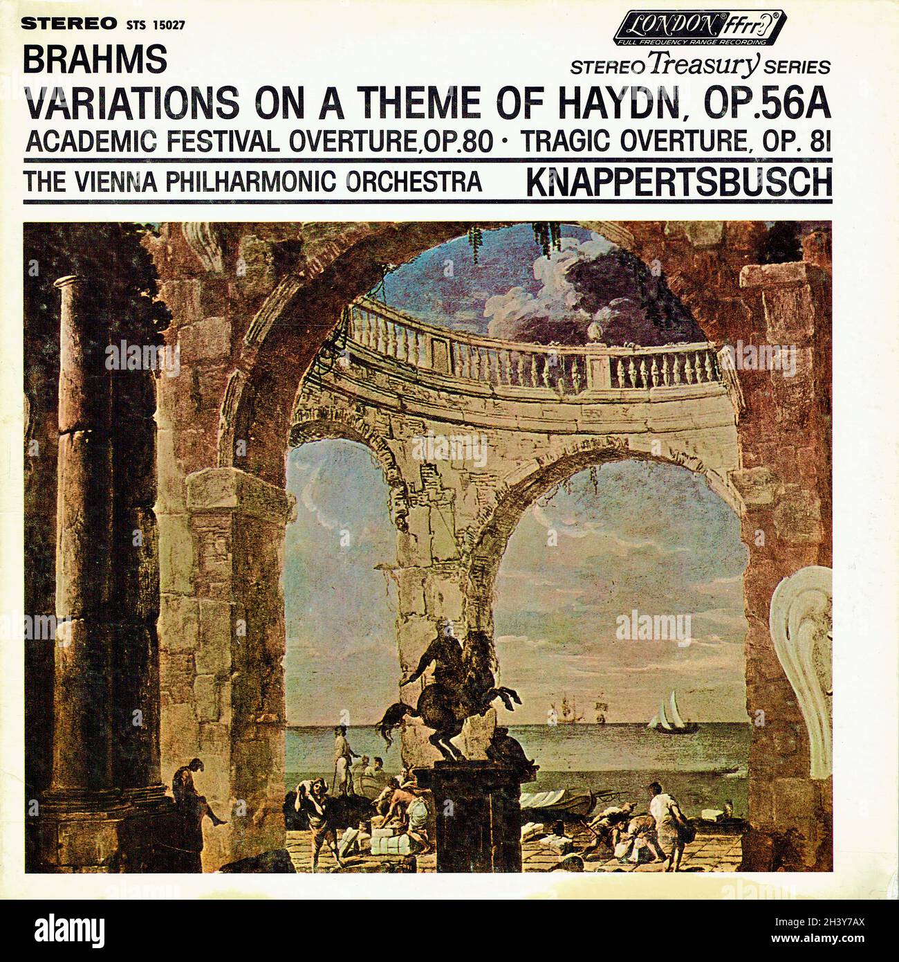 Brahms variations sur un thème de Haydn â€′ tragique ouverture â€′ Academic Festival - Knappersbusch London STS 1 - musique classique Vintage Vinyl Record Banque D'Images