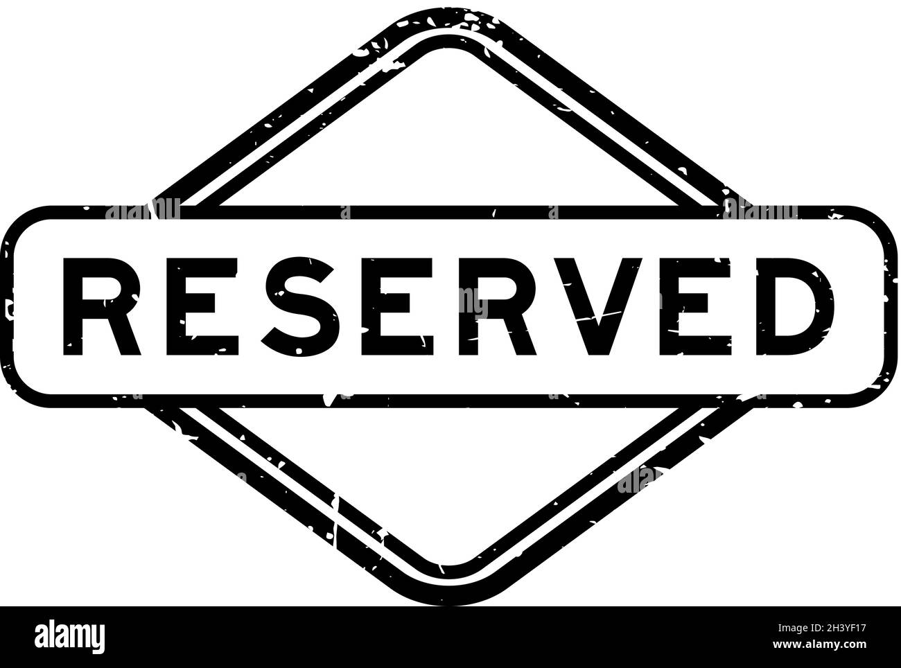 Grunge noir réservé mot caoutchouc cachet sur fond blanc Illustration de Vecteur