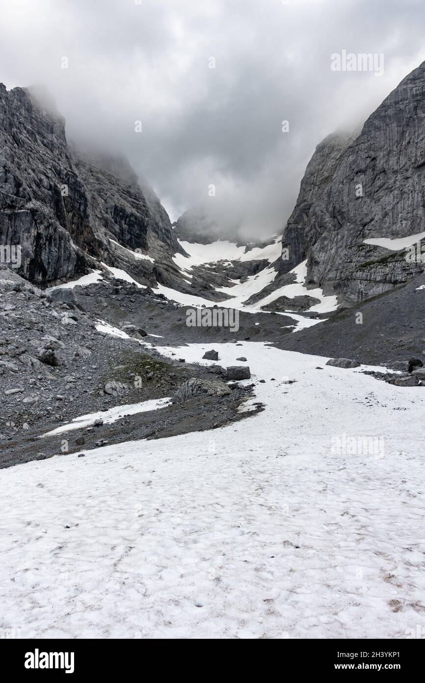 Au glacier Blaueis, Berchtesgaden, haute-Bavière, Allemagne Banque D'Images