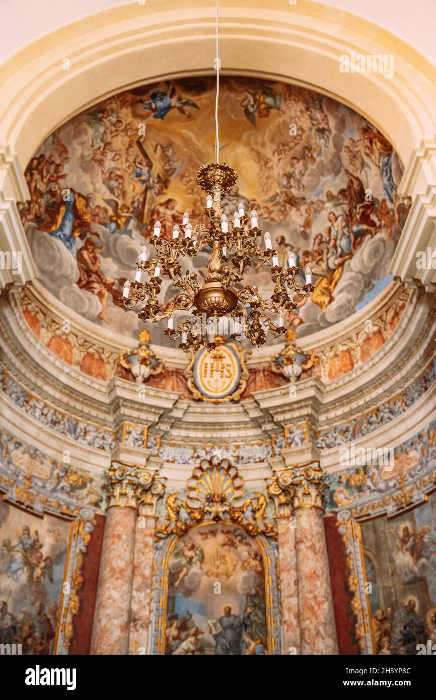 Dubrovnik, Croatie - 04 mai 2016 : intérieur de l'église Saint Ignace à Dubrovnik, Croatie. Banque D'Images