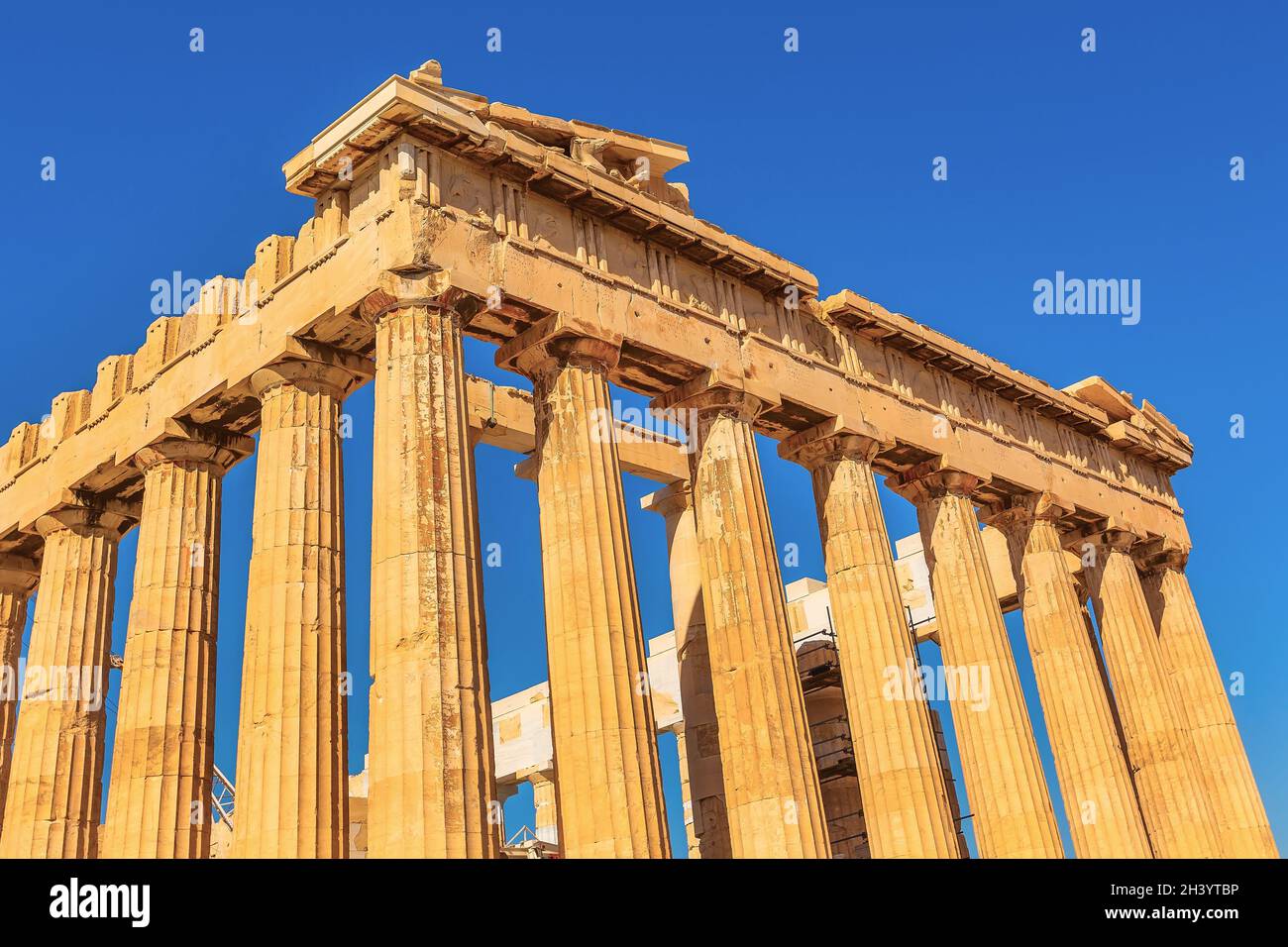 Temple Parthénon à l'Acropole d'Athènes, Grèce Banque D'Images