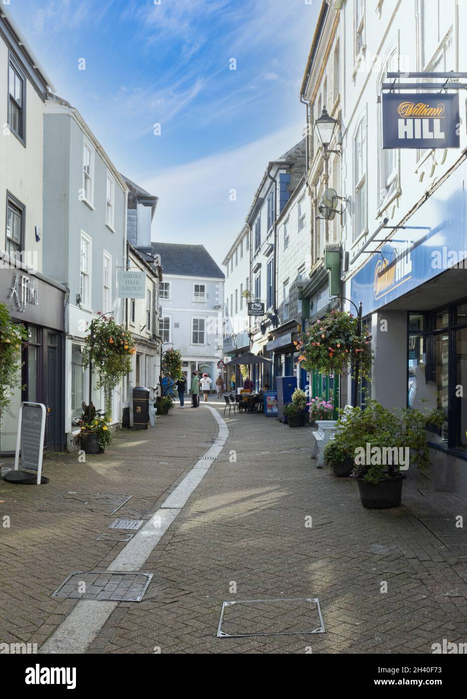 Centre-ville de Liskeard dans la matinée de la lumière du soleil de Cornwall Banque D'Images