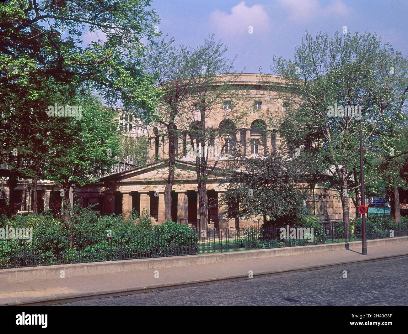 EXTÉRIEUR - ROTONDA DE LA VILLETTE - 1784 - NEOCLASICISMO FRANCES.Auteur: LEDOUX NICOLAS.EMPLACEMENT : ROTONDA DE LA VILLETTE.France. Banque D'Images