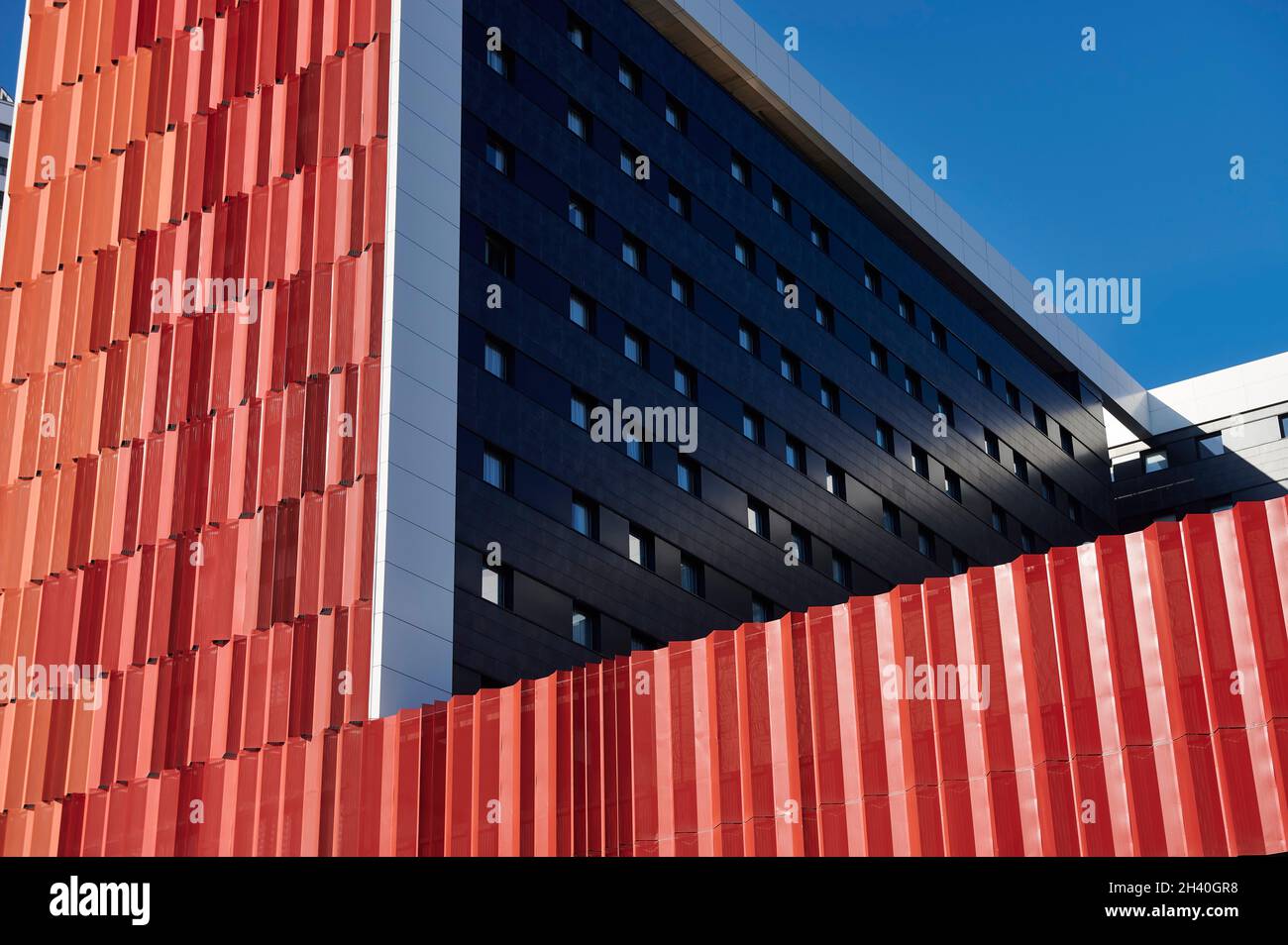 Vue sur le bâtiment du nouveau bus intermodal de Bilbao, Bilbao, Gascogne, pays basque, Espagne,Europe Banque D'Images