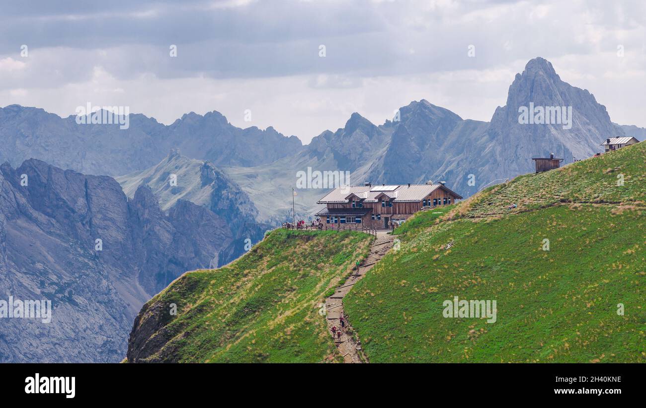 Panorama sur le glacier Marmolada Banque D'Images